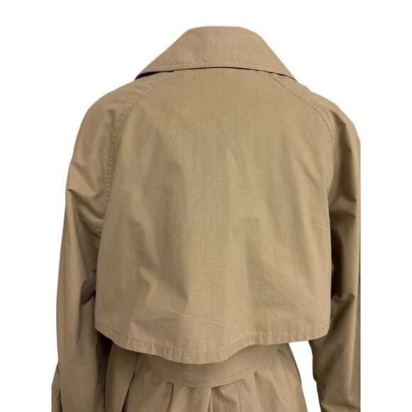 London Fog Womens Beige Trench Coat Belted Double-Breasted Size 8 PET - Picture 10 of 15